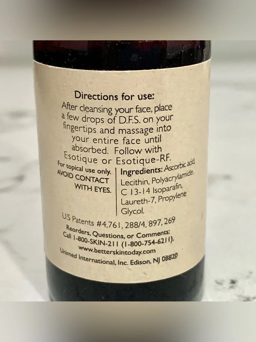 (tan label) Chamonix D.F.S. Liposomal Vitamin C Anhydrous Deep Firming Serum 1oz